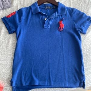 Ralph Lauren polo boys size 6 polo shirt blue with red